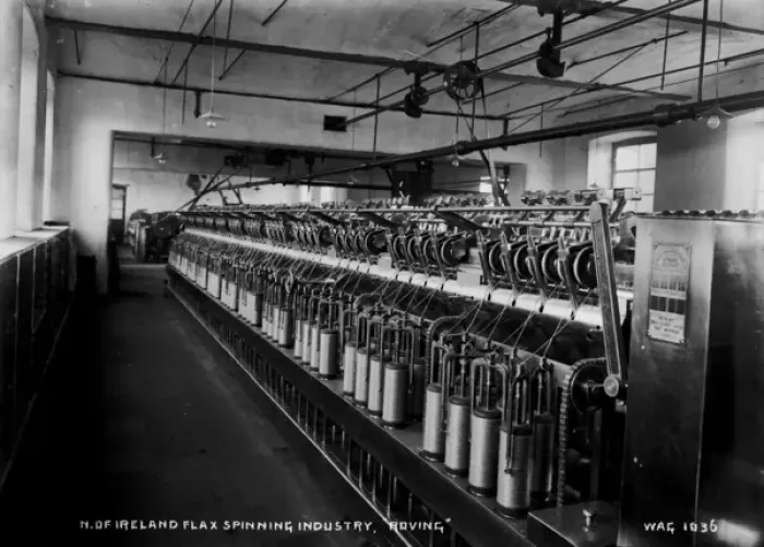 Framed Print : N. of Ireland Flax Spinning Industry, Roving Framed Print : N. of Ireland Flax Spinning Industry, Roving