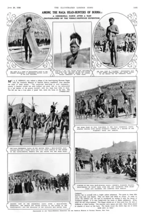 Framed Print : The Naga head-hunters of Burma Framed Print : The Naga head-hunters of Burma