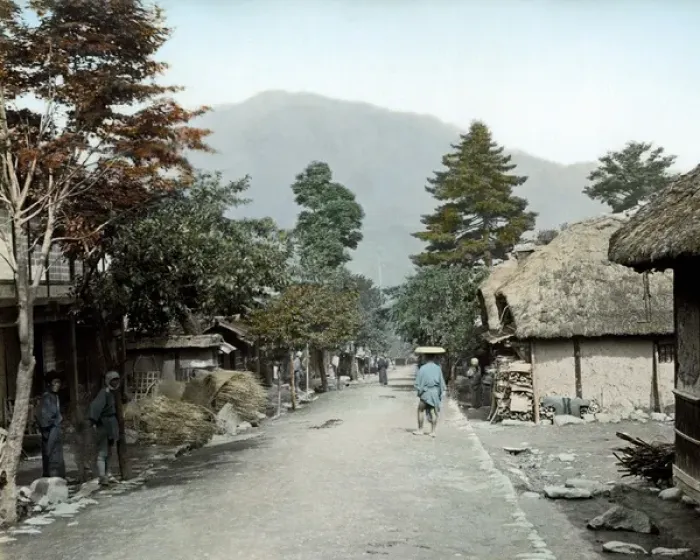 Framed Print : Nagakubo village, Nakasendo, Japan