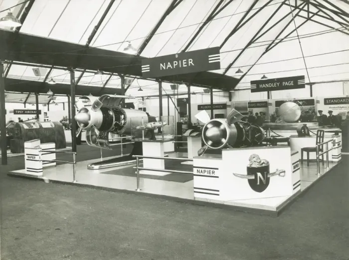 Framed Print : Naiad turboprop engine on display at the Napier stand Framed Print : Naiad turboprop engine on display at the Napier stand