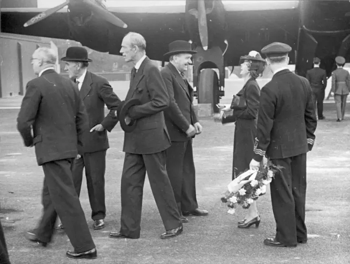 Framed Print : The naming ceremony of Handley Page Halifax I L9608 Framed Print : The naming ceremony of Handley Page Halifax I L9608