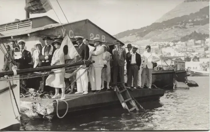 Framed Print : Naming ceremony of Sea Scouts yacht, Gibraltar Framed Print : Naming ceremony of Sea Scouts yacht, Gibraltar