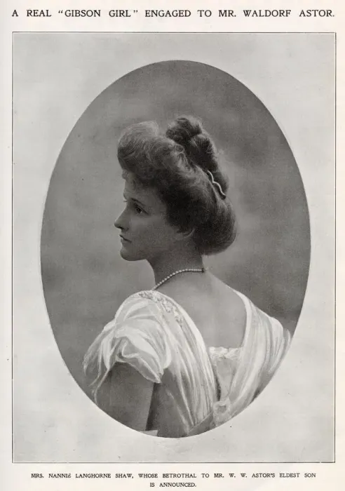 Framed Print : Nannie Langhorne Shaw pictured in The Sketch at the time of her engagement to Waldorf Framed Print : Nannie Langhorne Shaw pictured in The Sketch at the time of her engagement to Waldorf