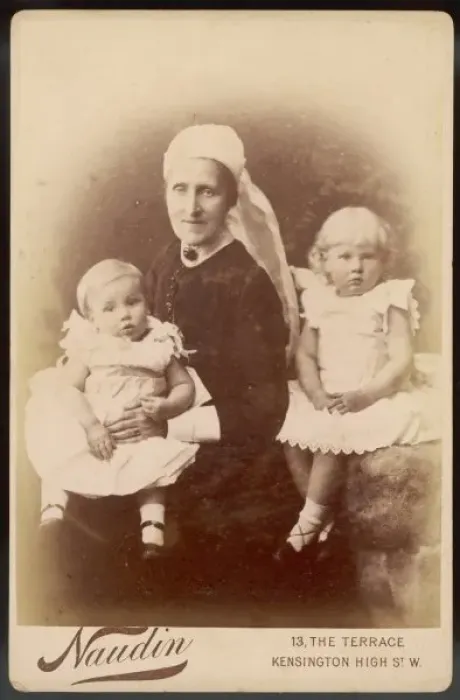 Framed Print : Nanny & Charges C. 1880 Framed Print : Nanny & Charges C. 1880