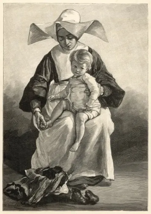 Framed Print : Nanny and Child Framed Print : Nanny and Child