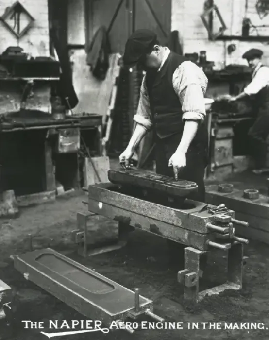 Framed Print : The Napier aero engine in the making foundry Framed Print : The Napier aero engine in the making foundry