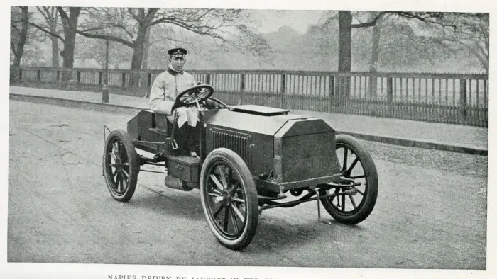 Framed Print : Napier car driven by Charles Jarrott Framed Print : Napier car driven by Charles Jarrott