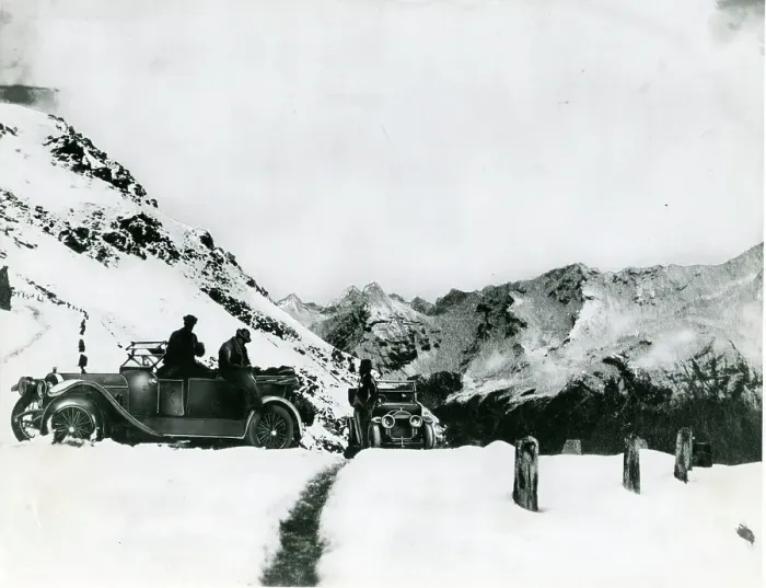 Framed Print : Two Napier cars in the mountains during WWI Framed Print : Two Napier cars in the mountains during WWI
