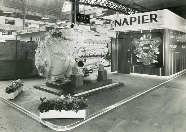 Napier Deltic 18 2500 bhp diesel engine on show