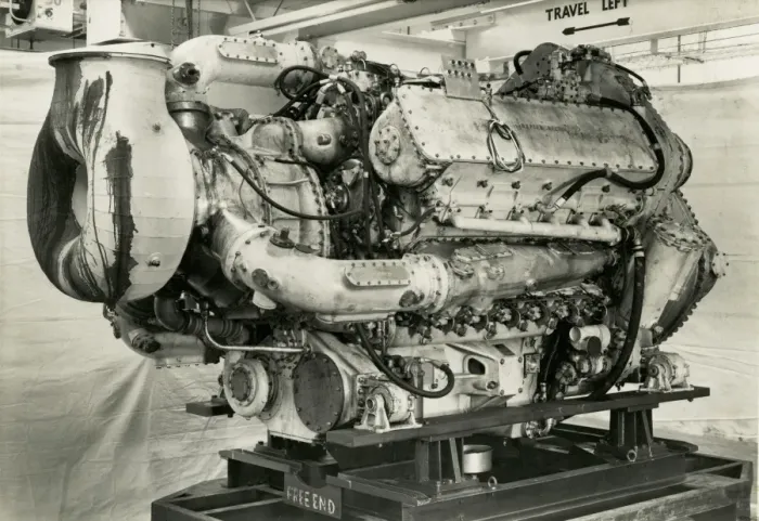 Framed Print : Napier Deltic Marine MTB engine, geared turbo blown Framed Print : Napier Deltic Marine MTB engine, geared turbo blown