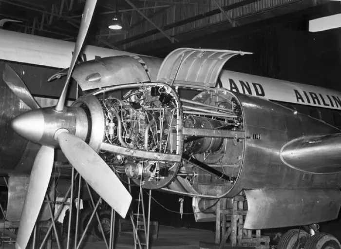 Framed Print : Napier Eland installation on the Convair 340 G-ANVP Framed Print : Napier Eland installation on the Convair 340 G-ANVP