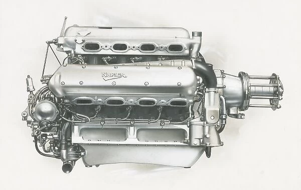 Napier Lion Series II engine, E67
