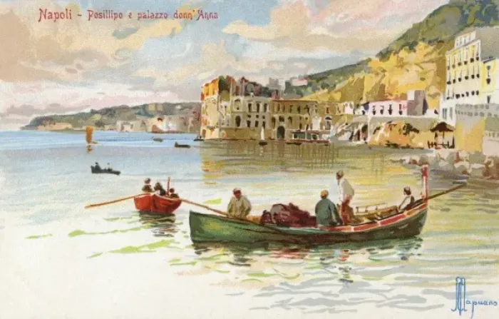 Framed Print : Naples, Italy - Posillipo and Donn Anna Palace Framed Print : Naples, Italy - Posillipo and Donn Anna Palace