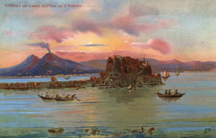 Framed Print : Naples, Italy - Vesuvius and the Castel dell Ovo Framed Print : Naples, Italy - Vesuvius and the Castel dell Ovo