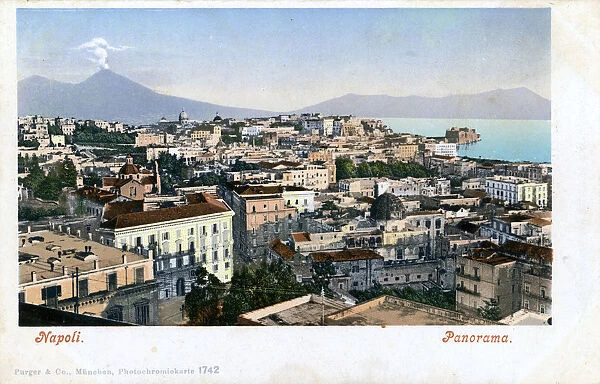 Naples, Italy - view toward Mount Vesuvius
