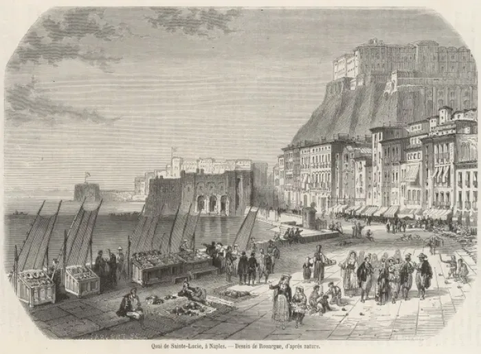 Framed Print : Naples / Santa Lucia 1861 Framed Print : Naples / Santa Lucia 1861