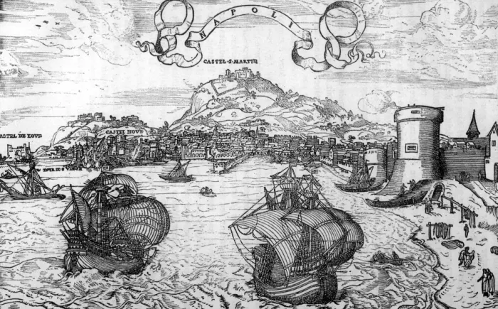 Framed Print : Naples / From Sea 16C Framed Print : Naples / From Sea 16C