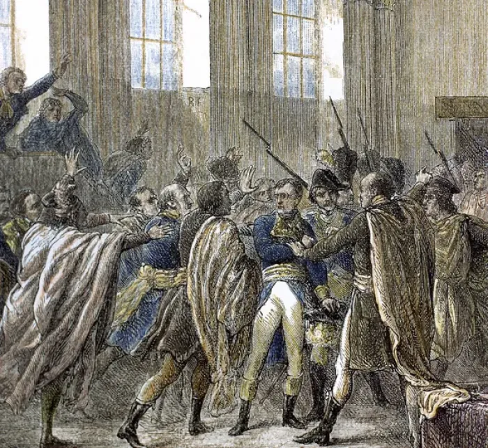 Framed Print : Napoleon (1769-1821) in the Council of Five Hundred. Directo Framed Print : Napoleon (1769-1821) in the Council of Five Hundred. Directo