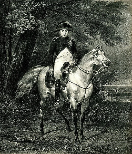 Napoleon Bonaparte on his horse Marengo