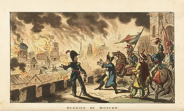 Napoleon Bonaparte watching the Fire of Moscow, 1812