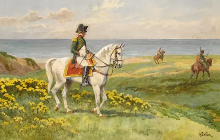 Framed Print : Napoleon Buonaparte on the coast of France Framed Print : Napoleon Buonaparte on the coast of France