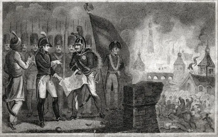 Framed Print : Napoleon at The Burning of Moscow Framed Print : Napoleon at The Burning of Moscow