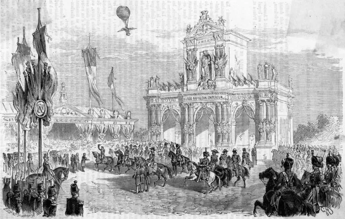 Framed Print : Napoleon enters Paris - crossing Austerlitz Bridge Framed Print : Napoleon enters Paris - crossing Austerlitz Bridge