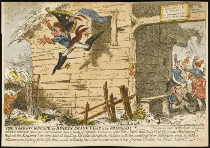 Framed Print : Napoleon Escapes Framed Print : Napoleon Escapes
