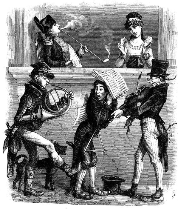 Framed Print : Napoleon and Josephine enjoy street musicians Framed Print : Napoleon and Josephine enjoy street musicians