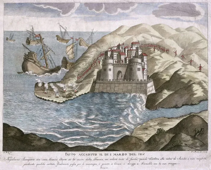 Framed Print : Napoleon Lands Antibes Framed Print : Napoleon Lands Antibes