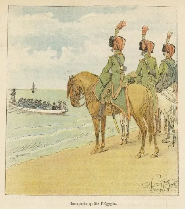 Framed Print : Napoleon Leaves Egypt Framed Print : Napoleon Leaves Egypt