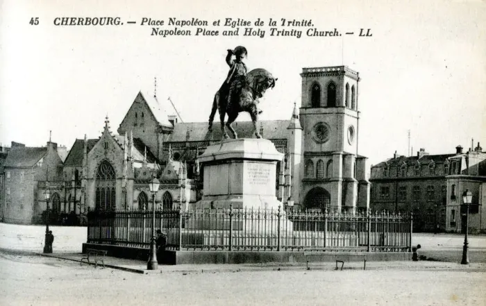 Framed Print : Napoleon Square and Holy Trinity Church, Cherbourg, France Framed Print : Napoleon Square and Holy Trinity Church, Cherbourg, France