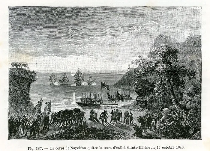 Framed Print : Napoleon's Corpse Leaving St Helena Framed Print : Napoleon's Corpse Leaving St Helena