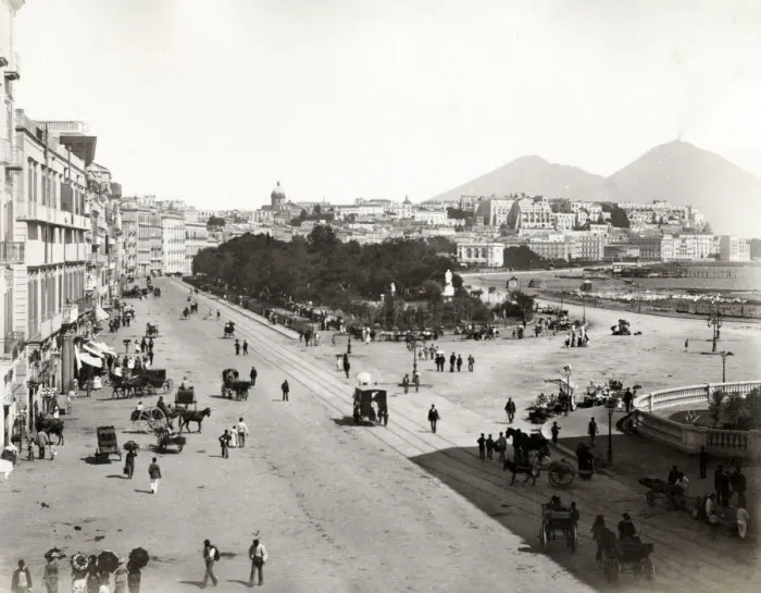 Framed Print : Napoli, Naples, Italy, waterfront and traffic Framed Print : Napoli, Naples, Italy, waterfront and traffic