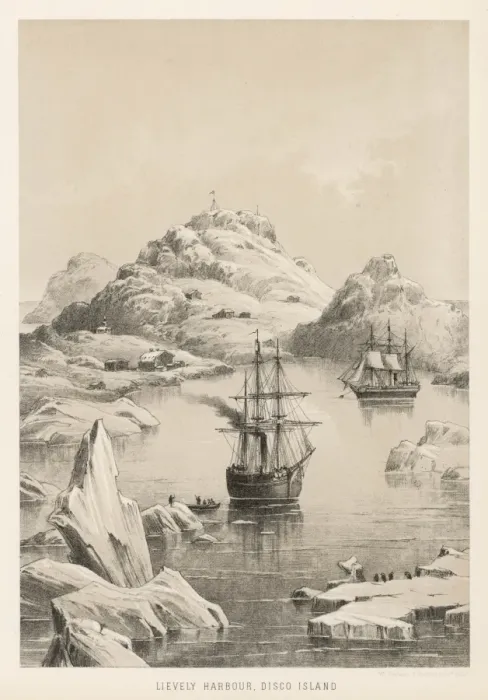Framed Print : Nares / Lievely Harbour Framed Print : Nares / Lievely Harbour