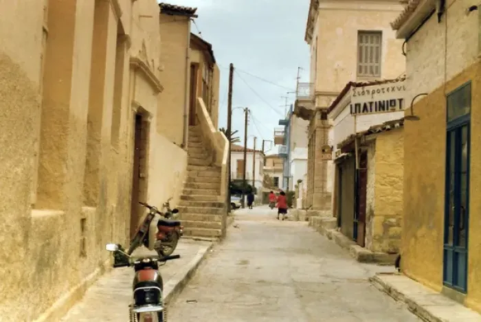 Framed Print : A narrow street on a Greek Island Framed Print : A narrow street on a Greek Island