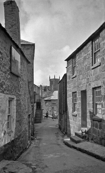 Narrow street in St Ives, Cornwall