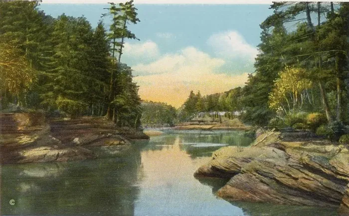 Framed Print : The Narrows, Wisconsin River, Wisconsin, USA Date: 1932 Framed Print : The Narrows, Wisconsin River, Wisconsin, USA Date: 1932