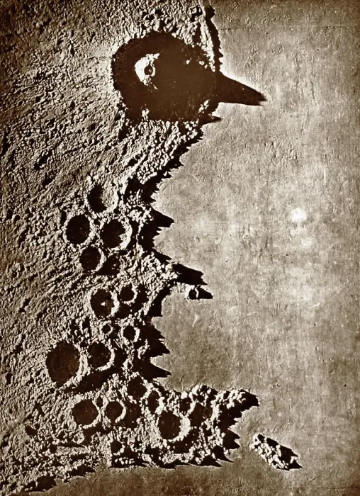 Framed Print : Nasmyth's model moon photograph, Vesuvius and Naples Framed Print : Nasmyth's model moon photograph, Vesuvius and Naples
