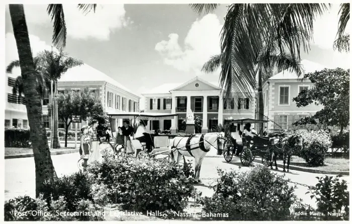 Framed Print : Nassau, Bahamas, Post Office, Secretariat, Legislative Halls Framed Print : Nassau, Bahamas, Post Office, Secretariat, Legislative Halls