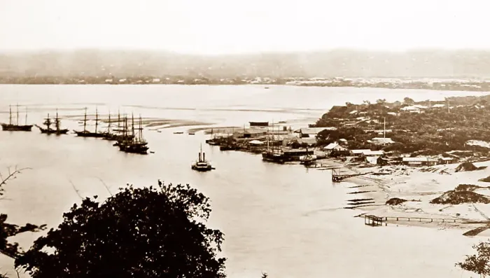 Framed Print : Natal Harbour, South Africa - early 1900s Framed Print : Natal Harbour, South Africa - early 1900s