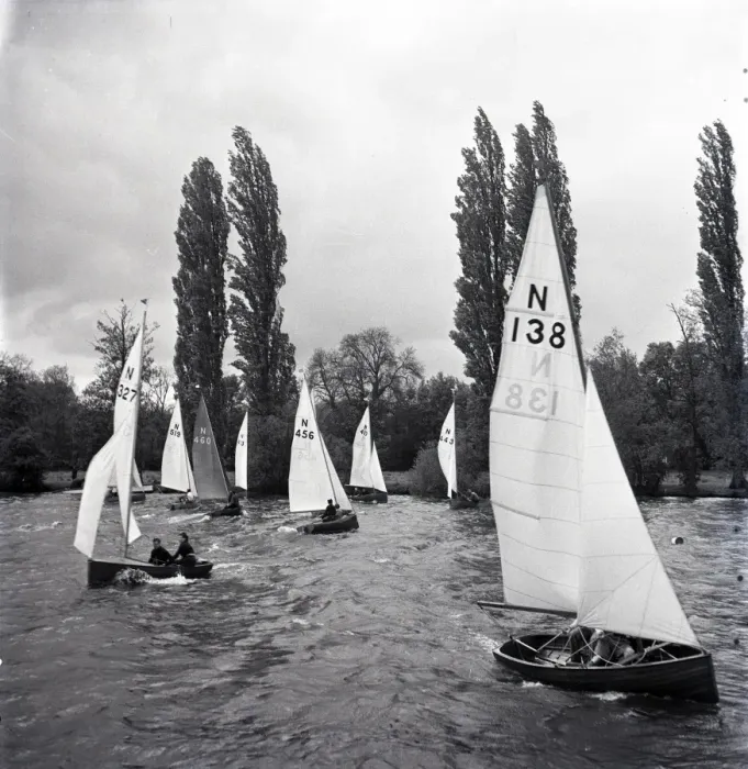 Framed Print : National 12 sailing dinghies on a Devon river Framed Print : National 12 sailing dinghies on a Devon river