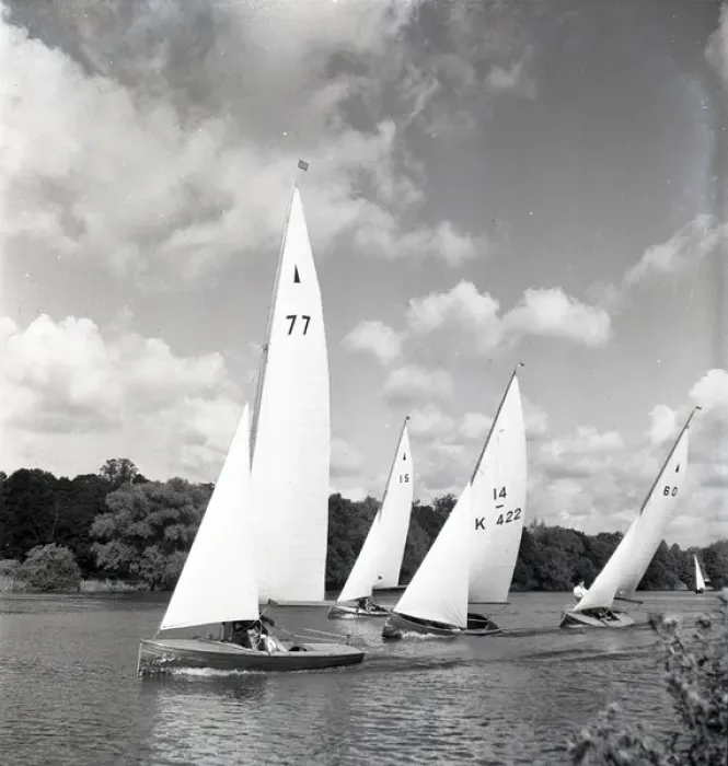 Framed Print : National 12 sailing dinghies on a Devon river Framed Print : National 12 sailing dinghies on a Devon river