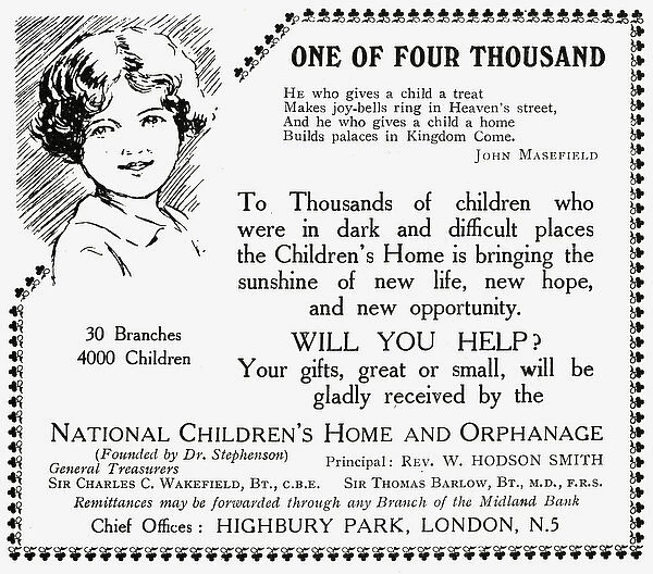 National Childrens Home (NCH) Advertisement