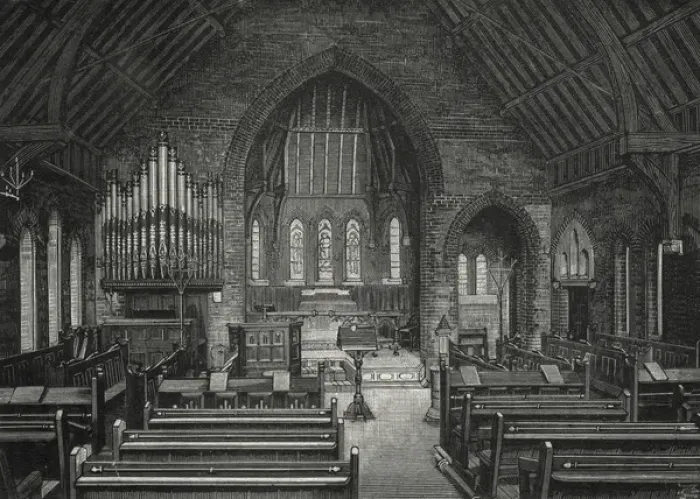 Framed Print : National Childrens Home (NCH), Bethnal Green - Chapel inter Framed Print : National Childrens Home (NCH), Bethnal Green - Chapel inter