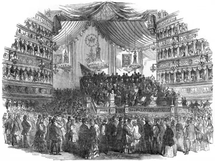 Framed Print : National Concert at her Majestys Theatre, 1850 Framed Print : National Concert at her Majestys Theatre, 1850