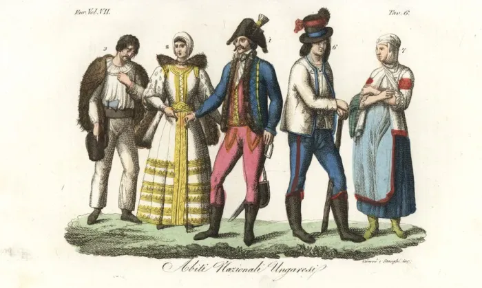 Framed Print : National costumes of the Hungarians, 18th century Framed Print : National costumes of the Hungarians, 18th century