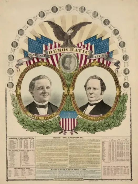 Framed Print : National Democratic chart, 1876--For president, Samuel J. Ti Framed Print : National Democratic chart, 1876--For president, Samuel J. Ti