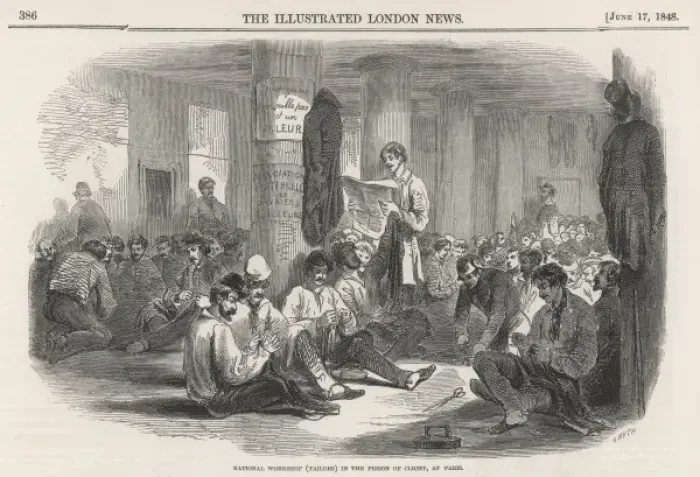 Framed Print : National Workshop (Tailors) in the Prison of Clichy, Paris Framed Print : National Workshop (Tailors) in the Prison of Clichy, Paris