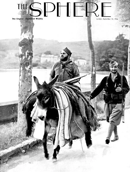 Nationalist Soldiers on the road to San Sebastian; Spanish C